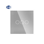 3Gang Tuya Switch Glass Gray