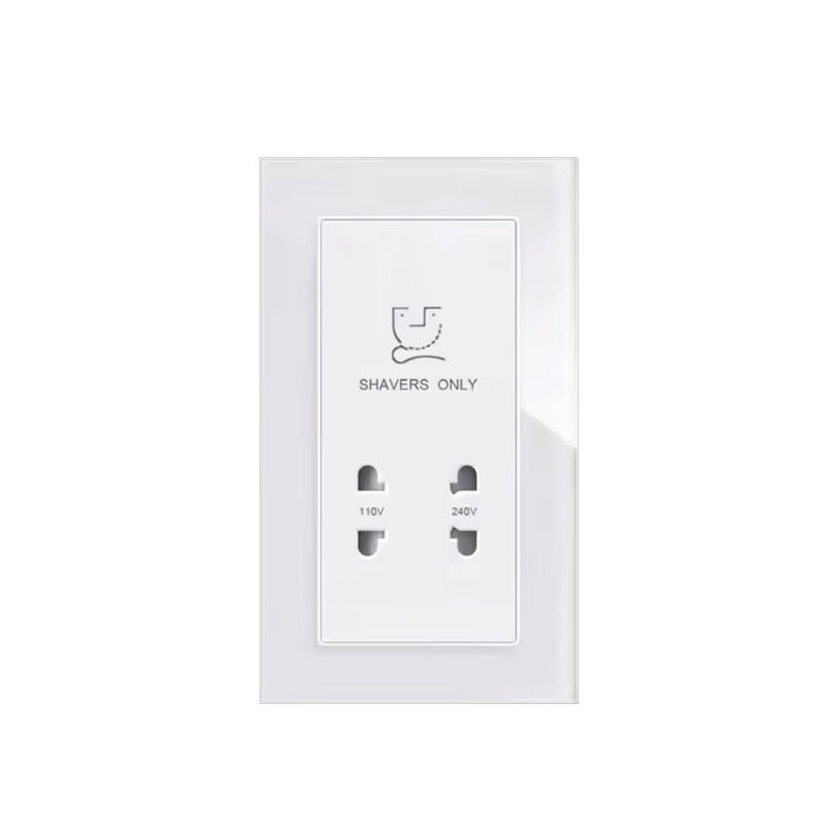 Shaver Sockets 110V-240V White
