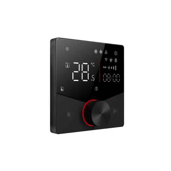 Wifi Thermostat with Knob 220v Black side view