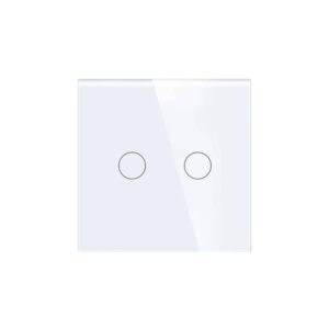 glass touch switch white 2 Gang