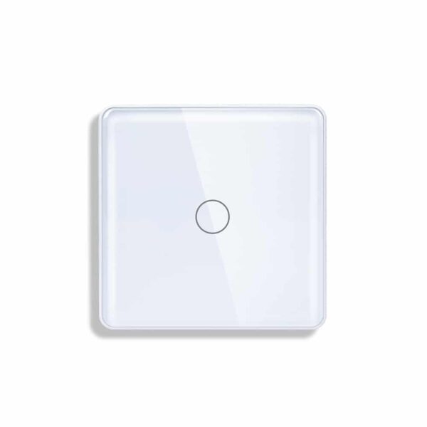 1Gang Arc Glass Switch White