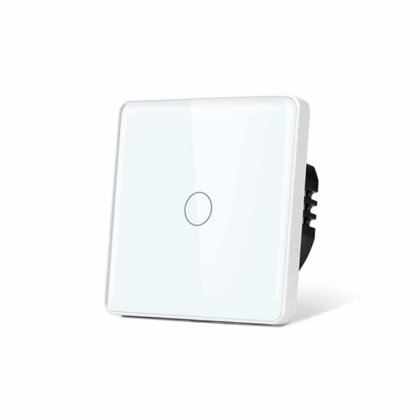 1Gang Arc Glass Switch White - Side View 2