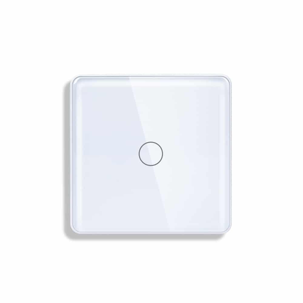 1Gang Arc Glass Switch White