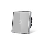 Lumis 1Gang Arc Glass Switch Grey Side View2