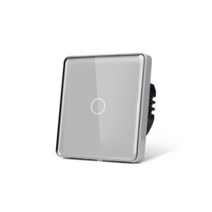 Lumis 1Gang Arc Glass Switch Grey Side View2