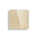 Lumis 2Gang Arc Glass Switch Gold