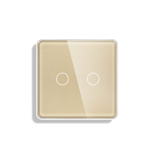 Lumis 2Gang Arc Glass Switch Gold