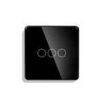 Lumis 3Gang Arc Glass Switch Black