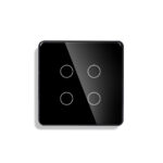 Lumis 4Gang Arc Glass Switch Black