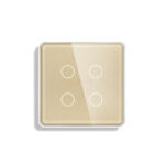Lumis 4Gang Arc Glass Switch Gold