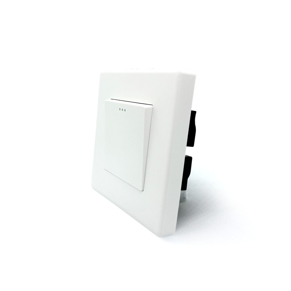 Light Touch Switch 1Gang White Side view