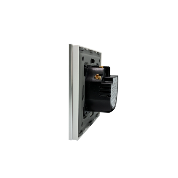 Tuya Aluminum Silver Touch Switch Side View