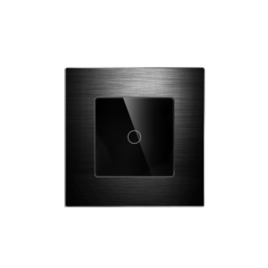 Aluminum Frame Touch Switch 1Gang Black