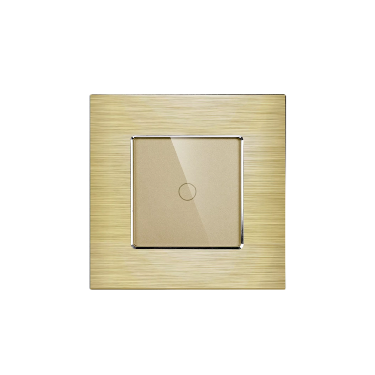 Aluminum Frame Touch Switch 1Gang Gold