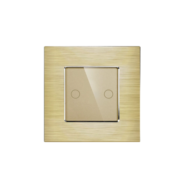 Aluminum Frame Touch Switch 2Gang Gold
