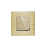 Aluminum Frame Touch Switch 3Gang Gold