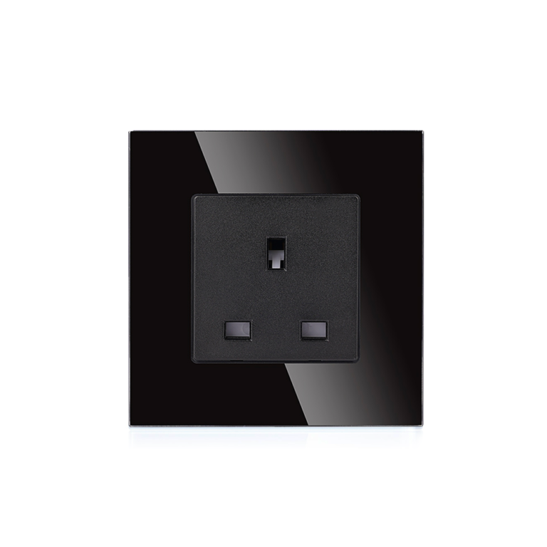 Single Socket 13A Black